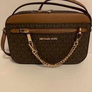 Michael Kors Jet Set Large Logo Crossbody Bag, Brand New With Tag